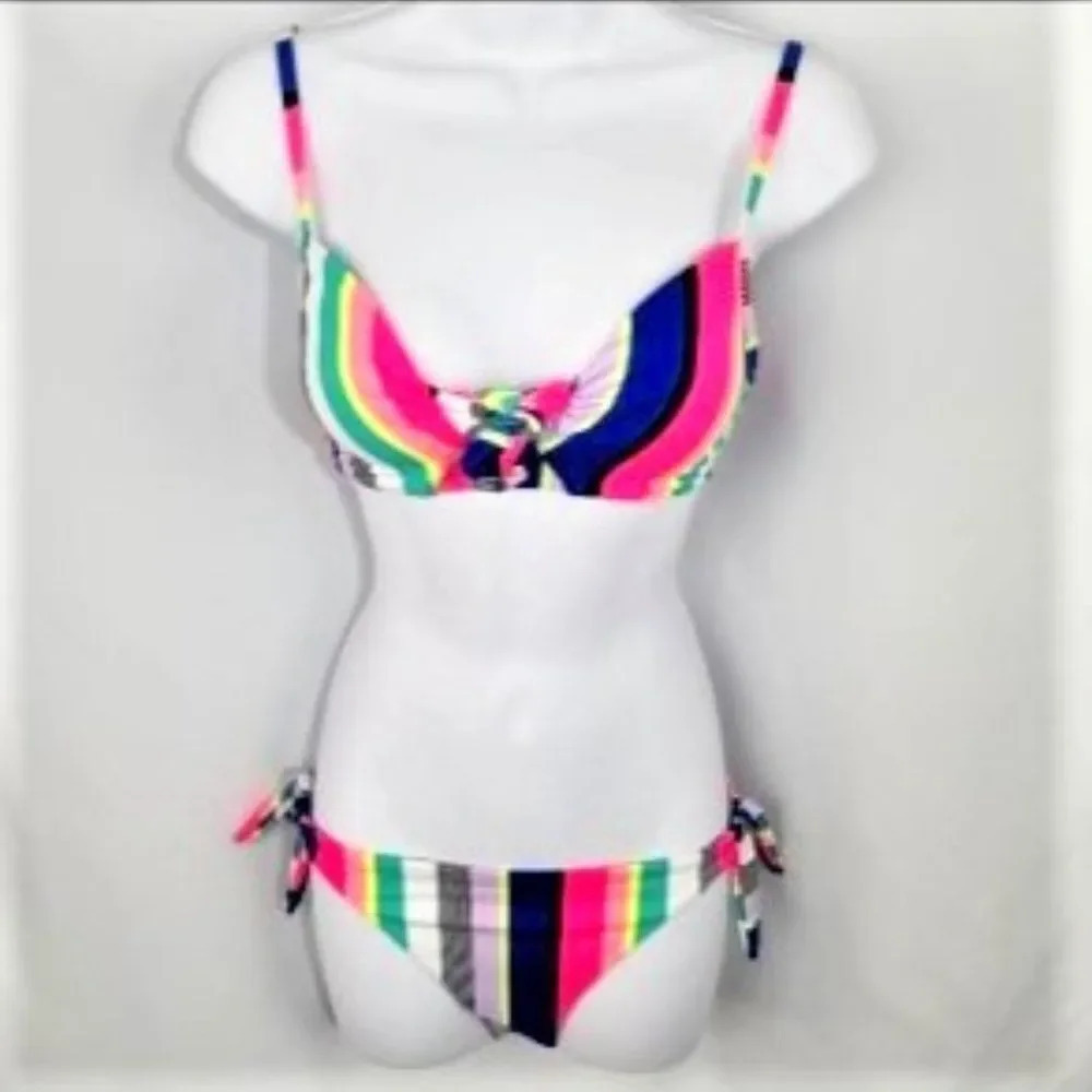 NoBo Neon‎ Stripe Juniors Bikini L
